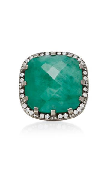 Sylva & Cie Square Emerald Ring