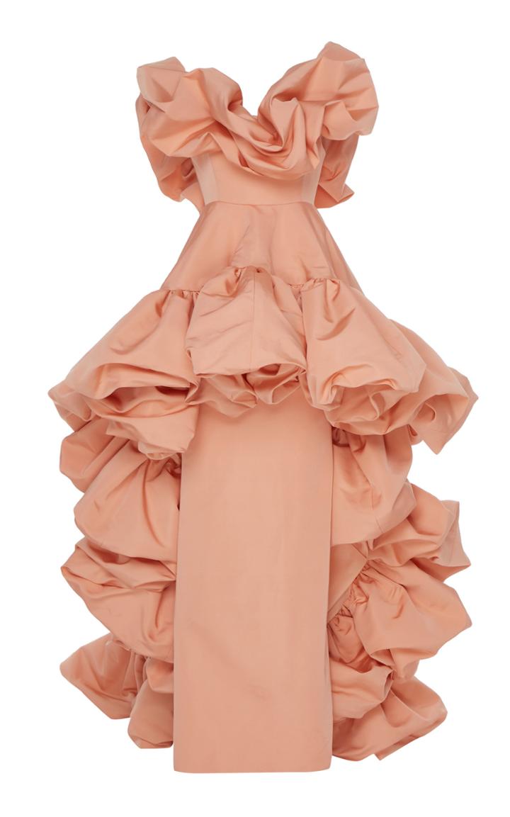 Christian Siriano Sculpted Off-the-shoulder Gown