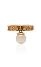 Marlo Laz Dancing Pearl 14k Gold Diamond And Pearl Ring