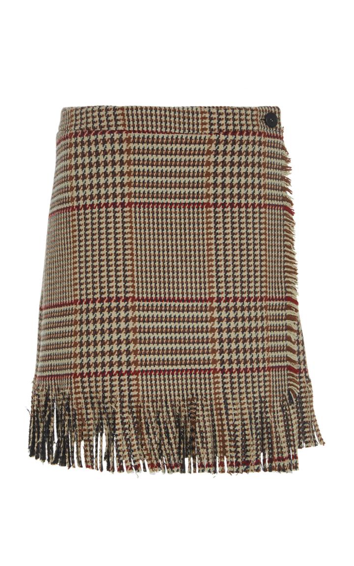Alanui Tweed Wool Wrap Skirt
