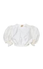 Moda Operandi By Efrain Mogollon Mercedes Silk-taffeta Cropped Top Size: 0