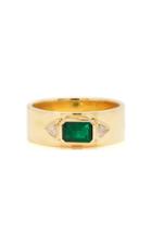 Moda Operandi Azlee Emerald And Diamond Ring Size: 5