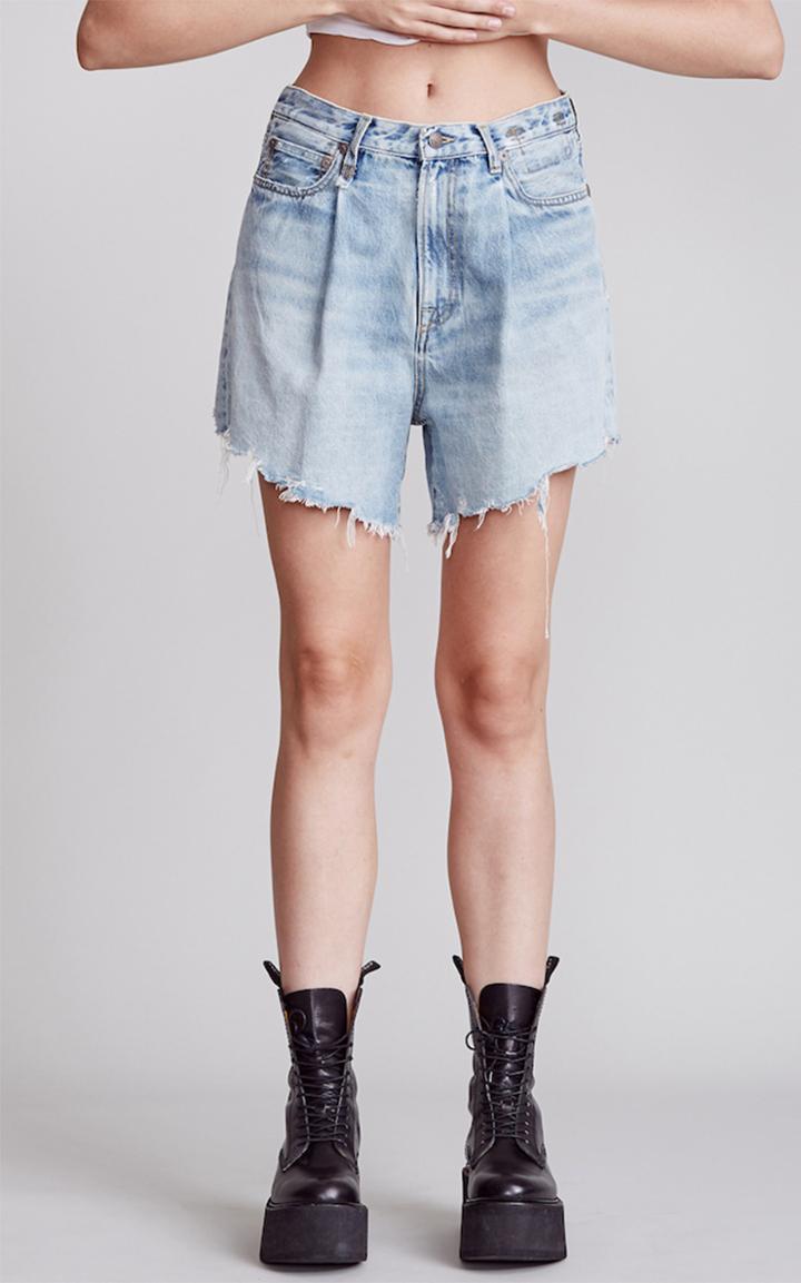 Moda Operandi R13 Damon Mid-rise Pleated Denim Short