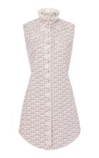 Paco Rabanne Embroidered Floral-print Cotton Mini Dress