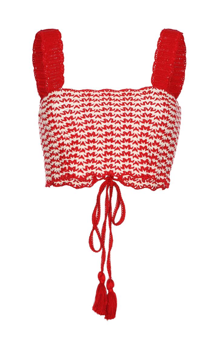 Moda Operandi Escvdo Orillo Knitted Cotton Top