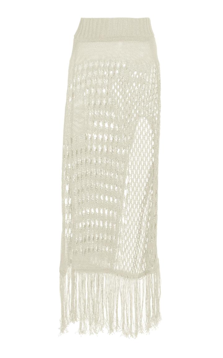 Altuzarra Benedetta Open-knit Cotton-blend Skirt