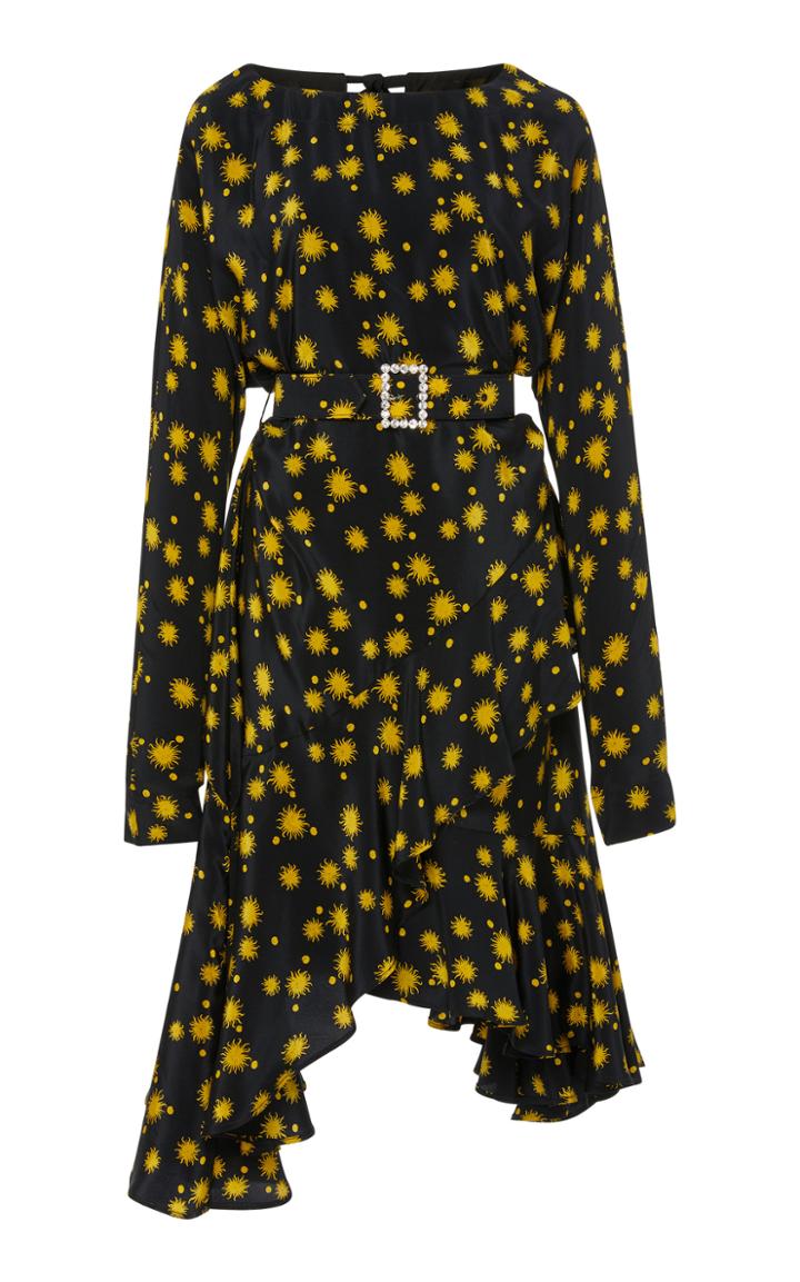 Delfi Collective Ty Ruffle Silk Dress
