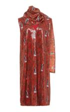 Claudia Li Scarf Print Dress