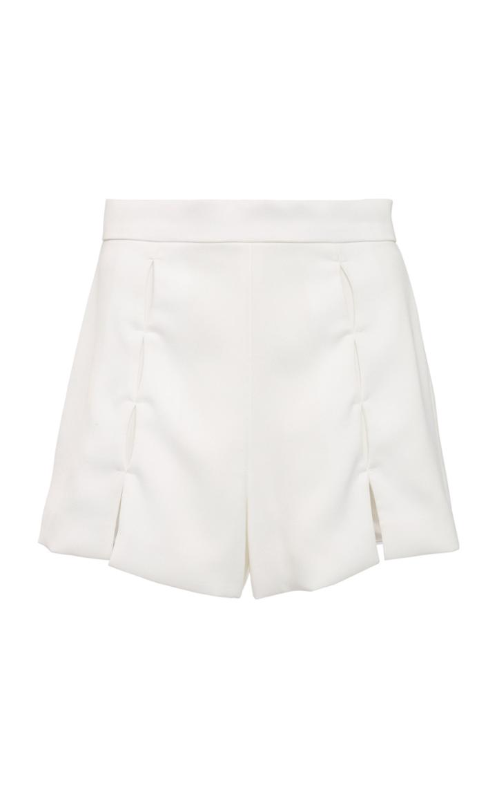 Alexis Milki Split-detailed Crepe De Chine Mini Shorts