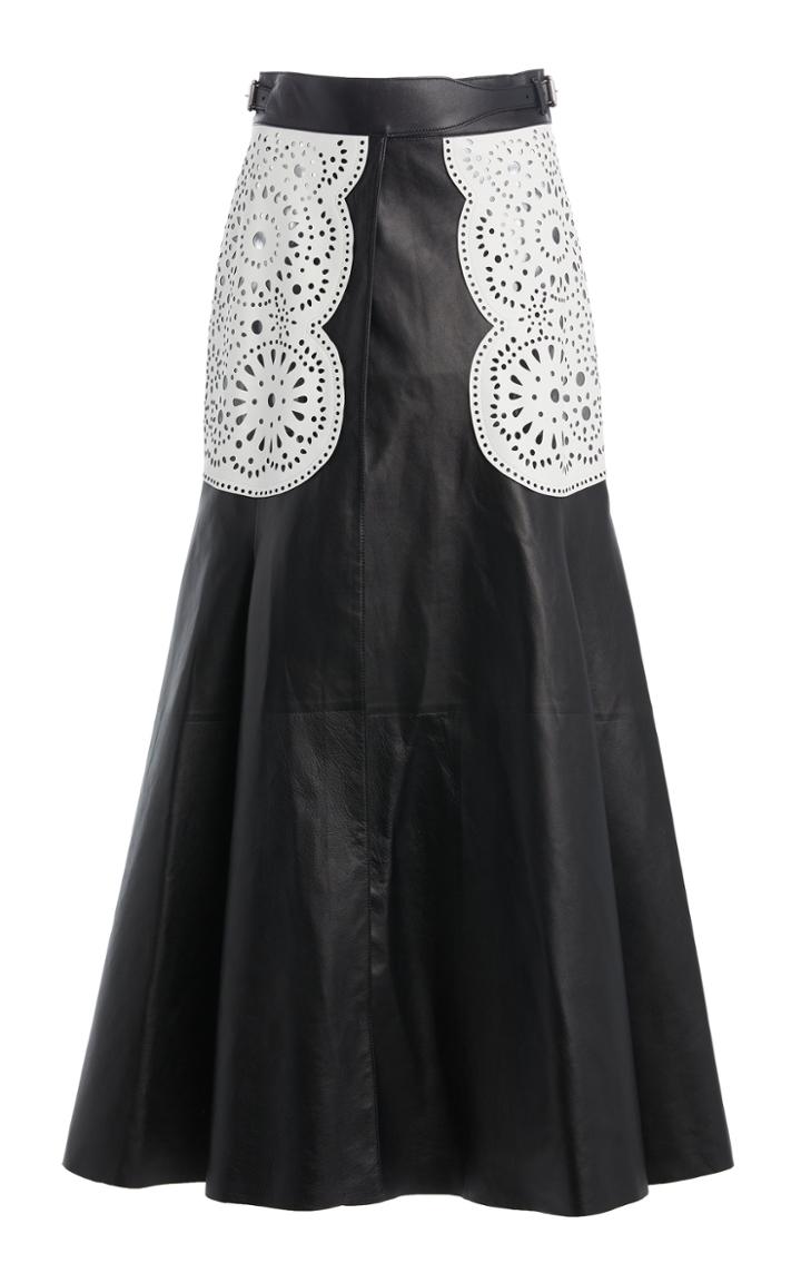 Moda Operandi Gabriela Hearst Ihlen Paneled Leather Midi Skirt