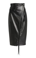 Moda Operandi Unttld Nikita Zip-detailed Leather Midi Skirt