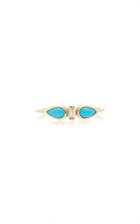 Zo Chicco Teardrop Turquoise And Diamond Baguette Ring