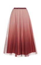 Red Valentino Pleated Organza Midi Skirt