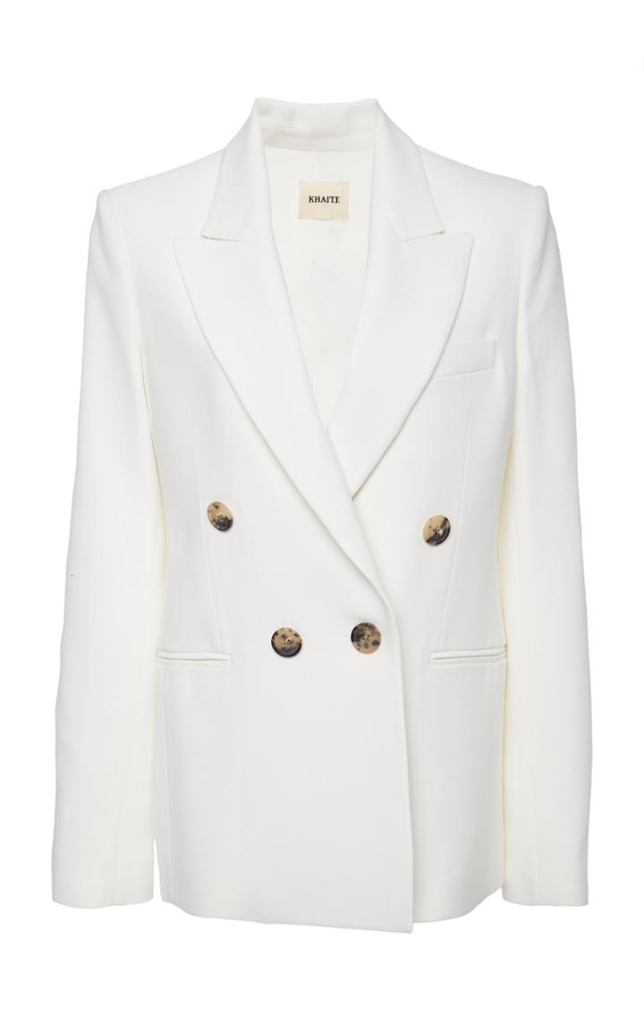 Khaite Isa Double-breasted Crepe Blazer Size: 2