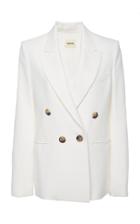 Khaite Isa Double-breasted Crepe Blazer Size: 2