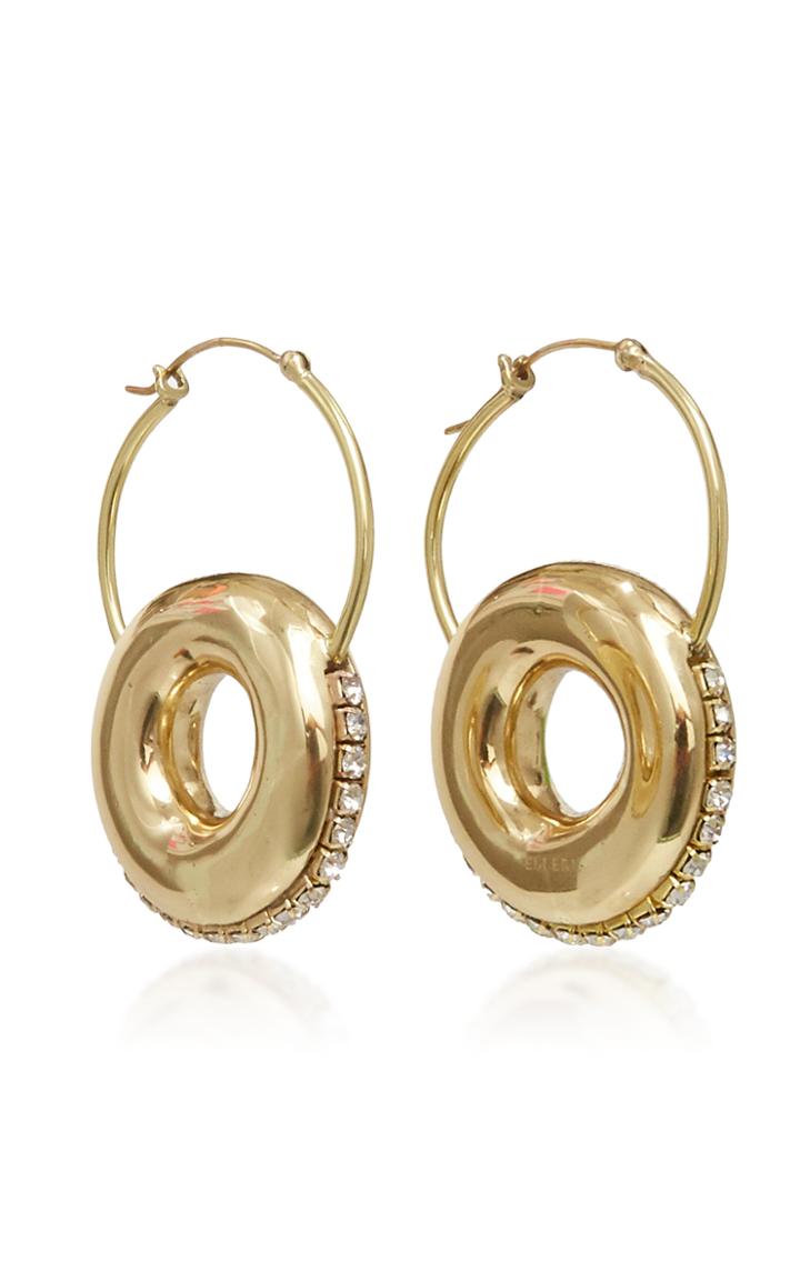 Ellery Infinity Donut Brass Earrings