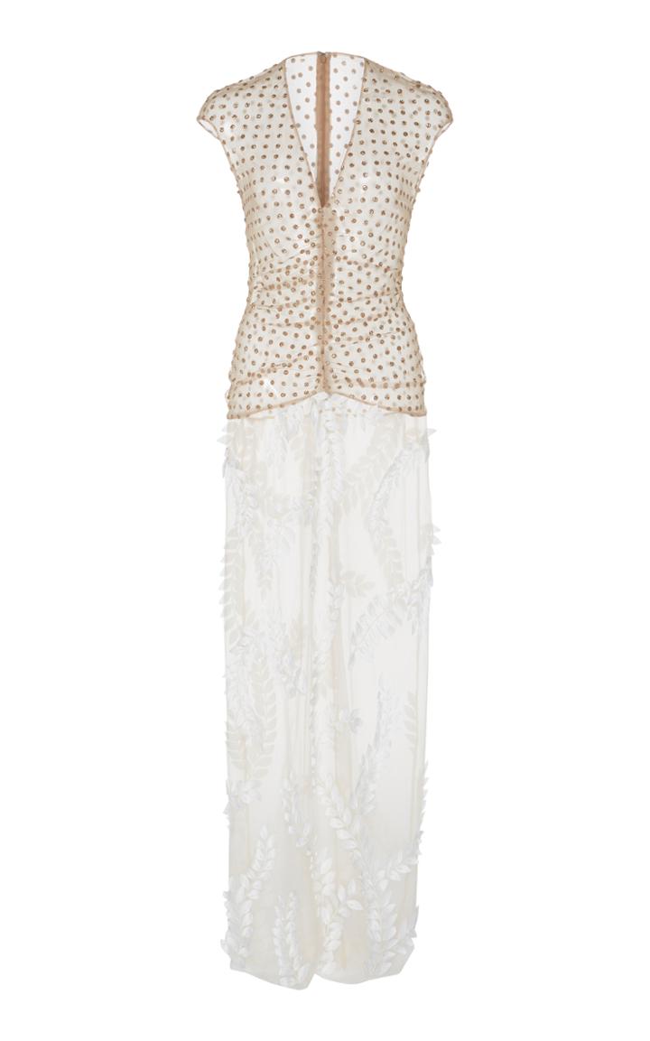 Sandra Mansour Soleil Polka Dot Maxi Dress