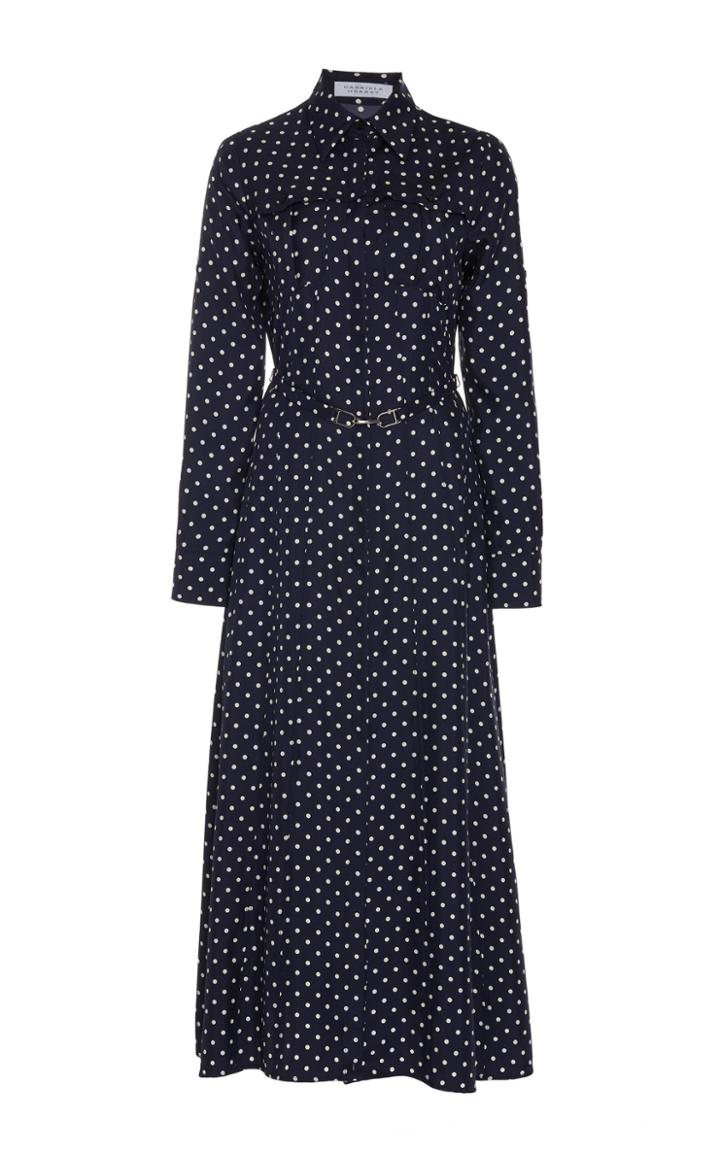 Gabriela Hearst Descartes Polka Dot Silk Midi Dress