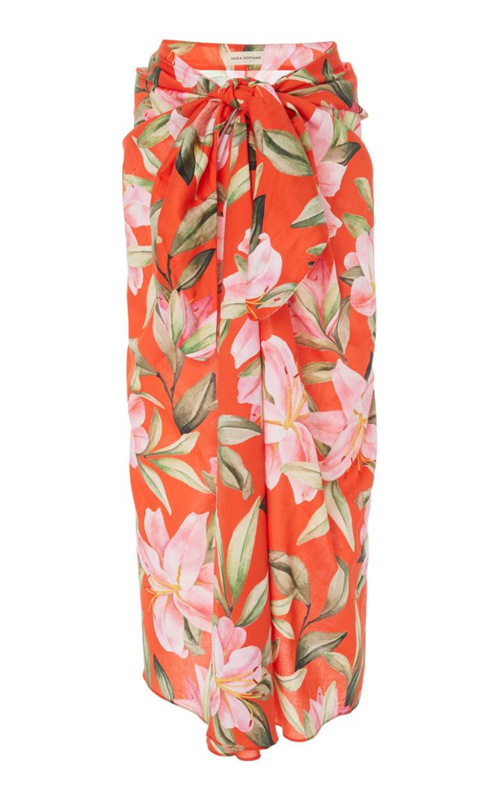Mara Hoffman Izzi Floral-print Cotton Pareo