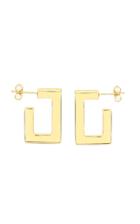 Moda Operandi Flash Jewellery Square Plaza 14k Vermeil Hoop Earrings