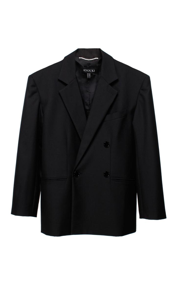 Anouki Double-breasted Wool-blend Blazer