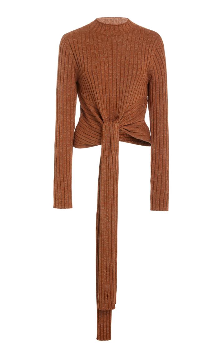 Moda Operandi Significant Other Goldie Draped Ribbed-knit Top