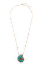Jacquie Aiche One Of A Kind 14k Yellow Gold Large Sleeping Beauty Ammonite Necklace