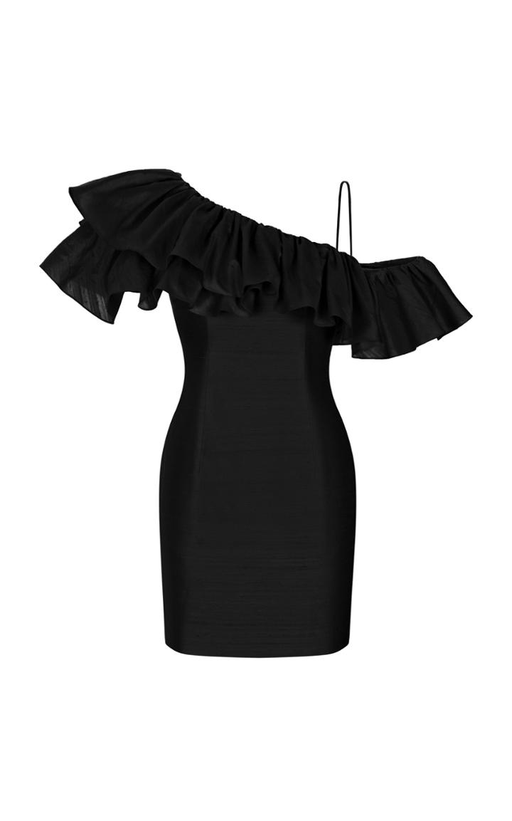 Moda Operandi Rasario Ruffled Silk Dress Size: 36