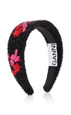 Ganni Embellished Satin Headband
