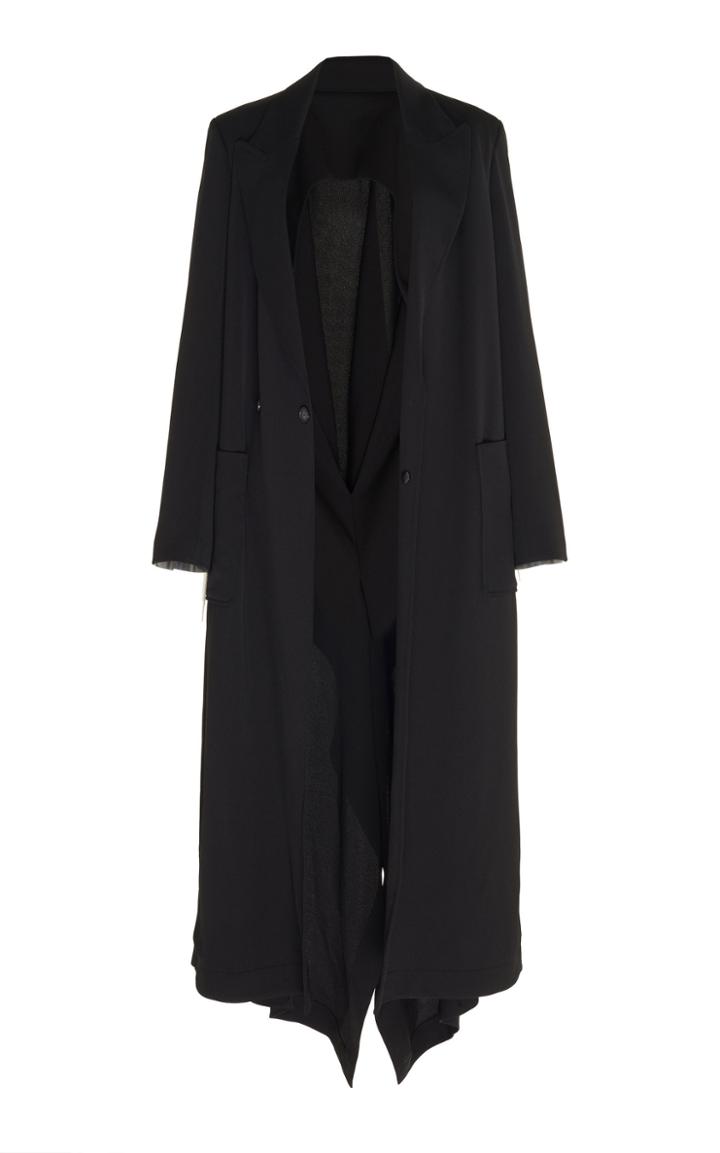 Roland Mouret Rivington Crepe Open Back Coat