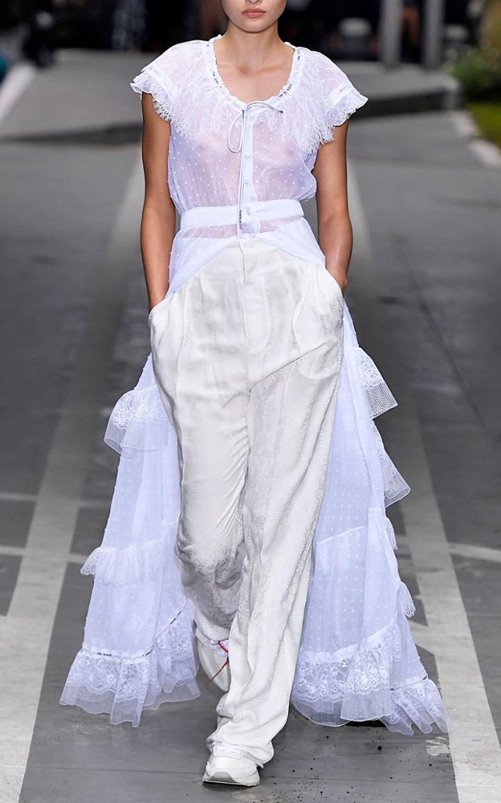 Off-white C/o Virgil Abloh High-rise Wide-leg Belted Pants