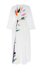 Mara Hoffman Embroidered Open Front Midi Dress