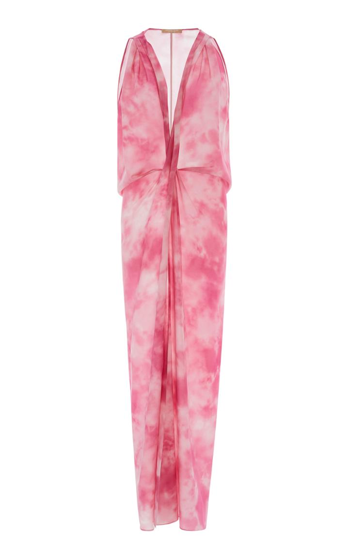 Michael Kors Collection Silk Draped Column Dress