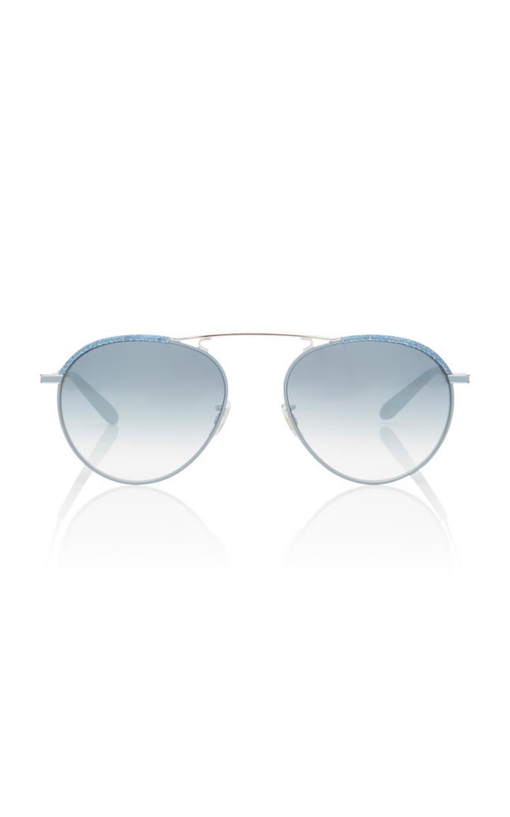 Garrett Leight Silver-tone Aviator-style Sunglasses
