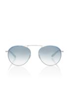 Garrett Leight Silver-tone Aviator-style Sunglasses