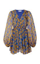 Caroline Constas Olena Floral-print Silk-chiffon Mini Dress