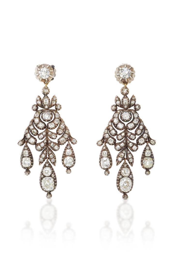 Fred Leighton One-of-a-kind 19th Century Diamond Pendant Earrings