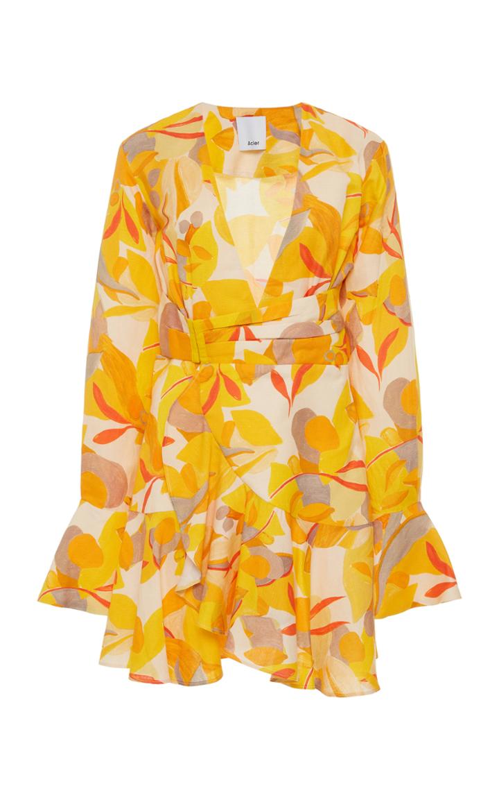 Acler Corsica Linen-blend Wrap Dress