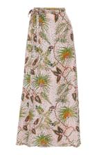 Adriana Iglesias Bay Printed Silk-blend Midi Skirt