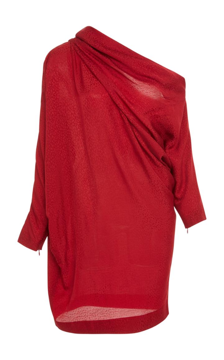 Carmen March One-shoulder Crepe Mini Dress