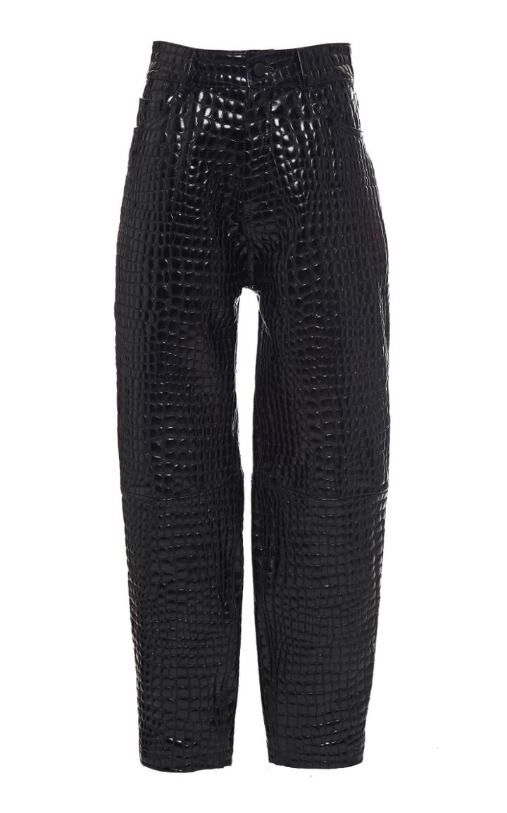 Attico Textured Crocodile Slim-fit Pant