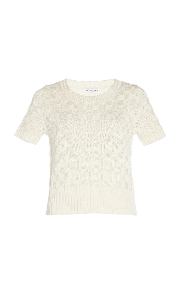 Altuzarra Nicoletta Short-sleeve Cotton-blend Top
