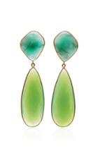 Bahina One-of-a-kind Green Agathe Earrings