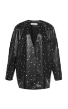 Moda Operandi Philosophy Di Lorenzo Serafini Crystal-embellished Faux-leather Jacket