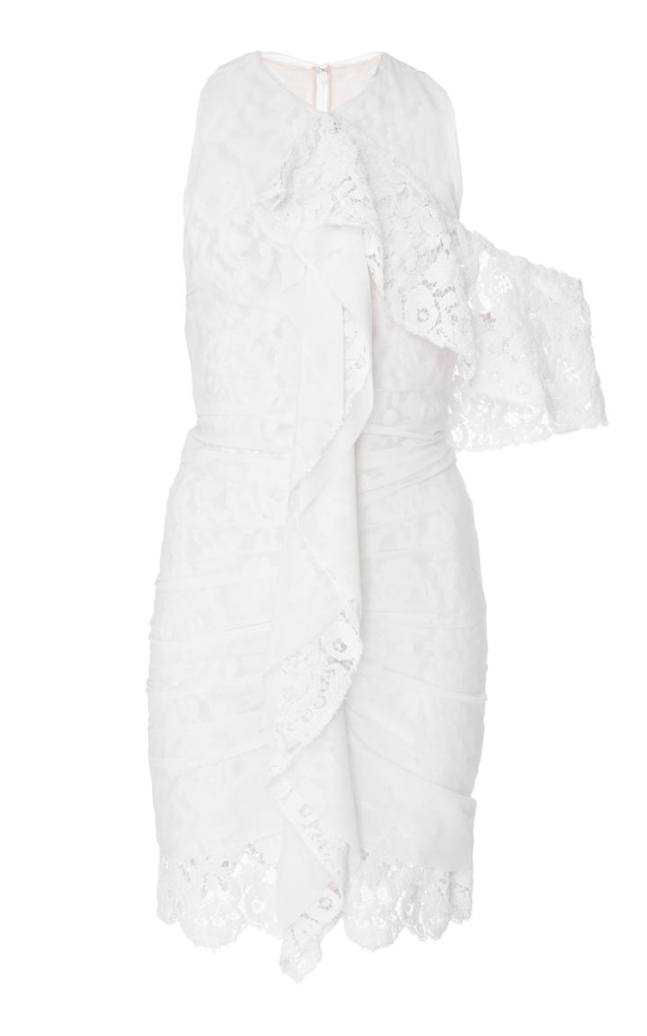 Proenza Schouler Ruffle Corded Lace Mini Dress