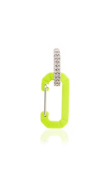 Moda Operandi Ee Ra 18k Yellow Gold Neon Yellow Chiara Small Fluo Earring