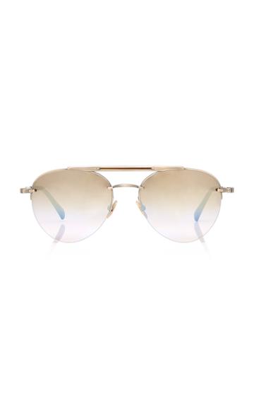 Mr. Leight Rodeo Gold-plated Aviator Sunglasses