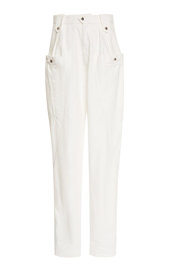 Isabel Marant Yerris Cotton Straight-leg Pants