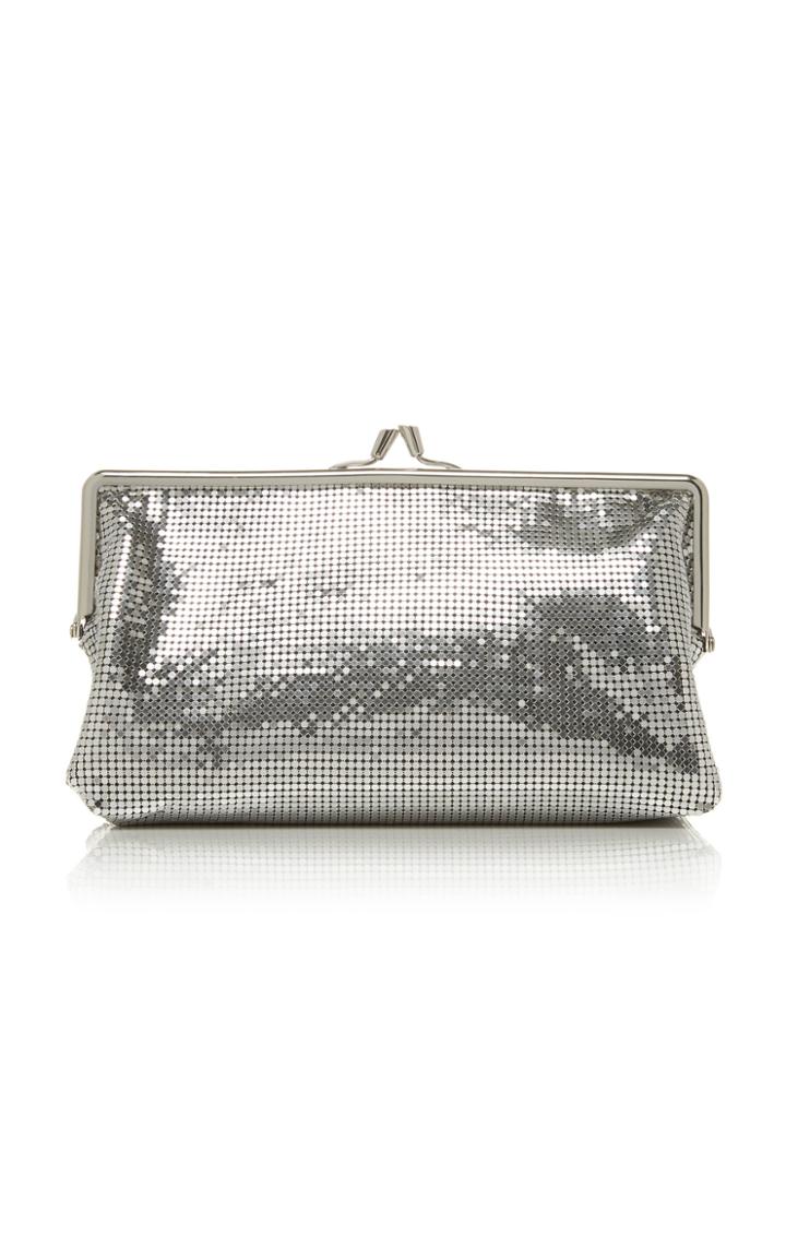 Moda Operandi Paco Rabanne Pixel Ii Mesh Aluminum Pouch Clutch