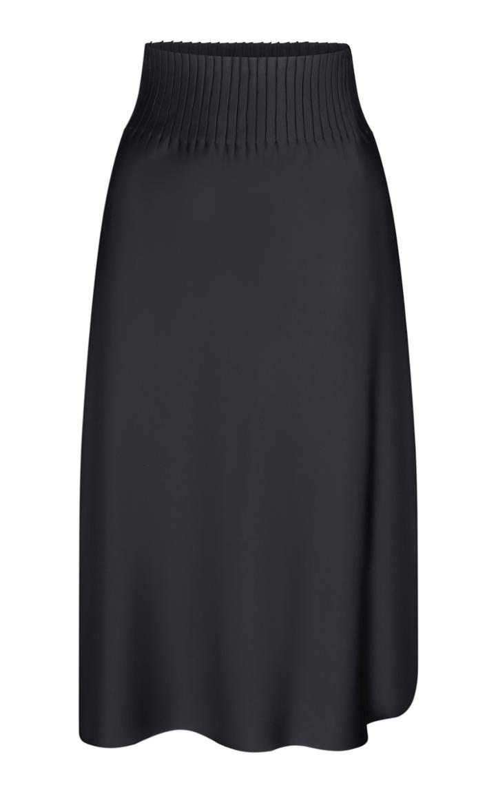 Moda Operandi Bevza Rib-trimmed Satin Skirt